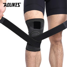 Load image into Gallery viewer, AOLIKES 1PCS 2019 Knie Unterstützung Professionelle Schutz Sport Knie Pad Atmungsaktiv Bandage Knie Brace Basketball Tennis Radfahren
