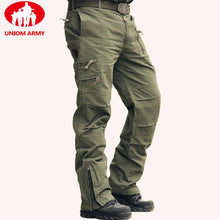 Load image into Gallery viewer, Tactical Pants Army Male Camo Jogger Plus Size Cotton Trousers Many Pocket Zip Military Style Camouflage Black Men's Cargo Pants