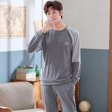 Load image into Gallery viewer, New 2019 Spring Men Pajamas long Sleeve Male Pajama Set Men Pure Full Cotton Pajamas For Men Sleepwear Suit homewear 4XL
