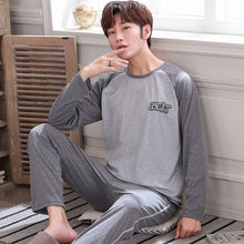 Load image into Gallery viewer, New 2019 Spring Men Pajamas long Sleeve Male Pajama Set Men Pure Full Cotton Pajamas For Men Sleepwear Suit homewear 4XL
