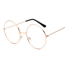 Load image into Gallery viewer, 2019 New fashion simple unisex round Plain glasses for men women Metal frame glasses for wedding party

