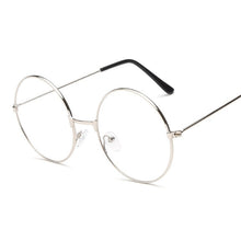 Load image into Gallery viewer, 2019 New fashion simple unisex round Plain glasses for men women Metal frame glasses for wedding party

