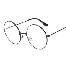 Load image into Gallery viewer, 2019 New fashion simple unisex round Plain glasses for men women Metal frame glasses for wedding party
