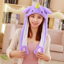 Load image into Gallery viewer, Moving Ears Cartoon Toy Hat Girls 2020 New Airbag Kawaii Cute Animal Hat Funny Toy Cap Kids Plush Birthday Gift Fur Hats Women
