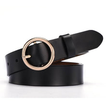 Load image into Gallery viewer, NO.ONEPAUL Designer's famous brand leatherhigh quality belt fashion alloy double ring circle buckle girl jeans dress wild belts
