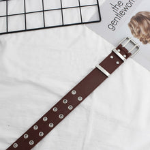 Load image into Gallery viewer, NO.ONEPAUL Designer's famous brand leatherhigh quality belt fashion alloy double ring circle buckle girl jeans dress wild belts
