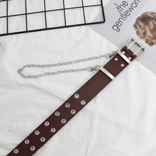 Load image into Gallery viewer, NO.ONEPAUL women belt Genuine Leather New Punk style fashion Pin Buckle jeans Decorative Belt Chain luxury brand belts for women
