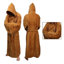 Load image into Gallery viewer, Flannel Robe Male with Hooded Thick Star Wars Dressing Gown Jedi Empire Men's Bathrobe Winter Long Robe Mens Bath Robe Pajamas
