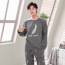 Load image into Gallery viewer, New 2019 Spring Men Pajamas long Sleeve Male Pajama Set Men Pure Full Cotton Pajamas For Men Sleepwear Suit homewear 4XL
