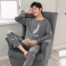 Load image into Gallery viewer, New 2019 Spring Men Pajamas long Sleeve Male Pajama Set Men Pure Full Cotton Pajamas For Men Sleepwear Suit homewear 4XL

